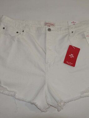 Lucky Brand Women's Denim Mom High Rise Shorts Size 20 / 35 NWT White Jean